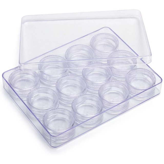 Travel Contact Lens Case Container Holder Storage Box Portable Contact Lens Travel Kits (Transparent)