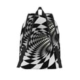 thumbnail image 2 of Lsque 3D Vortex Illusion Pattern Canvas Daypack, Durable Backpack, High-quality Versatile Backpack,Vintage Compact Backpack-Small, 2 of 6