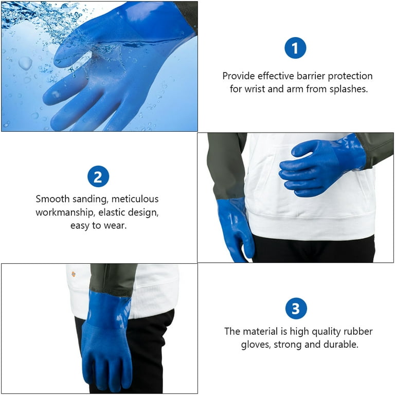 1 Pair of Fish Tank Gloves Protective Gloves Lengthened Gloves Waterproof  Gloves 