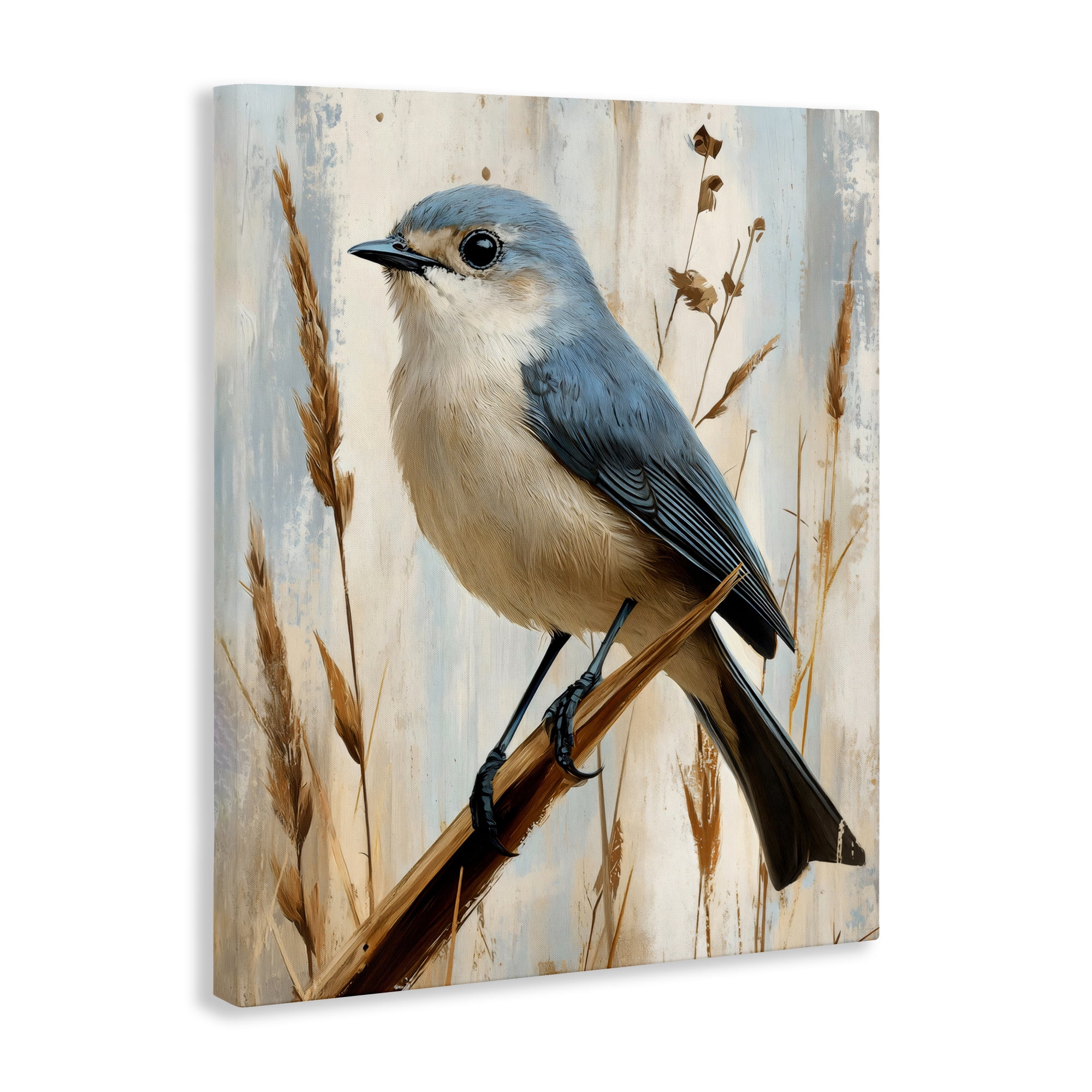 Stupell Industries Bluebird on Tall Glass Perch Canvas Wall Art, design by Creative Studio