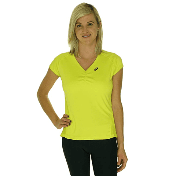 ASICS Women's W113166 Electric Lime Break Top, Sz. X-Small