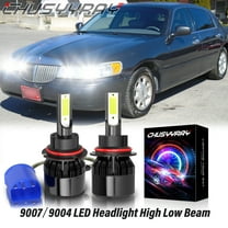 For Lincoln Town Car 1990-2002 - LED Headlight 9007 HB5 6000K White Bulbs High Low Beam 2Pcs