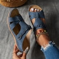 thumbnail image 3 of Dakaela Women's Arch Support Wedges Sandals Slip on Platform Beach Slides Memory Foam Recovery Shoes, 3 of 5