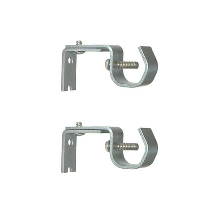 Mainstays Nickel 7/16" to 3/4" Dia. Adjustable Curtain Rod Brackets (2 Count)