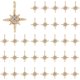 thumbnail image 1 of Dijes de hexagrama de diamantes de imitación, colgantes de estrella del norte, colgantes de estrella de seis puntas de aleación, dije vintage de oro claro, dijes celestiales, dije colgante brillante, 1 of 9