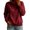 Wine, variant on Tqcoqu Women's Solid Turtleneck Pullover Sweatshirt,Drop Shoulder Long Sleeve Side Pockets Loose Casual Tops For Fall Winter,Army Green Women's S-XXL