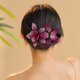 thumbnail image 4 of Nuevo clip de pico de pato con flores de diamantes de imitación, grande, coreano, elegante, para dama, elegante, pasador para el cabello, accesorios para el cabello, elegante clip para cola de moño pa, 4 of 5