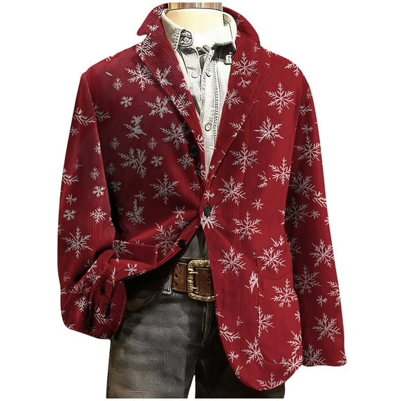 Birdeem Men's Corduroy Ceremonial Party Coat, Pocket Button Dress Coat