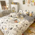 thumbnail image 5 of Lindo juego de cama de dibujos animados de Snoopy, funda de almohada para dormitorio de niñas y niños, funda de almohada para cama, edredón individual y doble para estudiantes, funda de edredón, 5 of 5