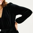 thumbnail image 3 of Women's Draper James Long Sleeve Belted Velvet Dress Color: Navy Size: LARGE, 3 of 4
