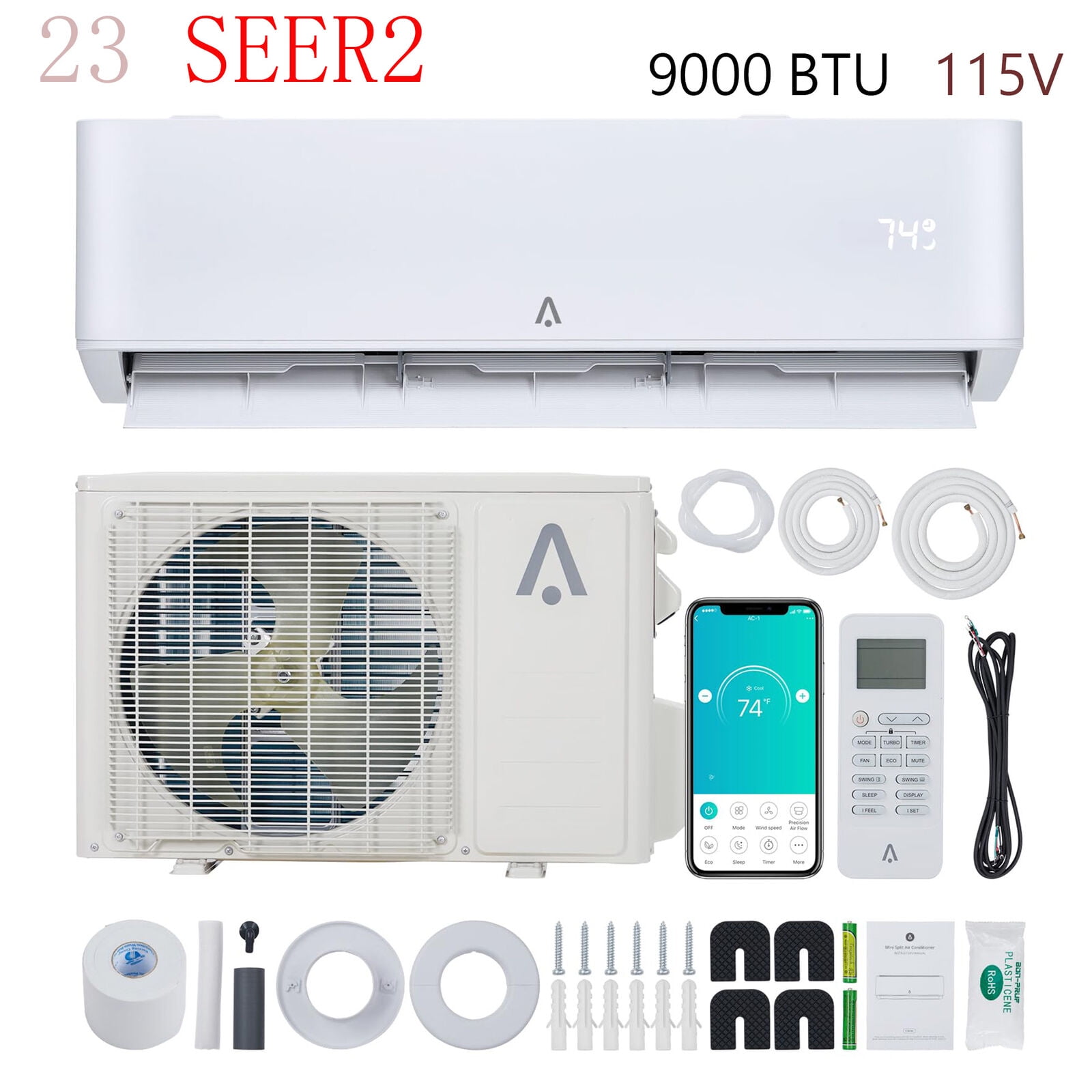 WhizMax 9000 BTU Mini-Split Air Conditioner & Heat Pump