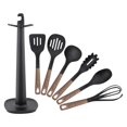 thumbnail image 2 of JS Gourmet - Ensemble d'Ustensiles de Cuisine avec Support de Rangement, Brun, 2 of 3