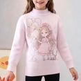 thumbnail image 2 of Atogsazn Toddler Girl Knitted Sweater Kids Casua Long Sleeve Pullover Winter Warm Sweaters Tops Clothing Outerwear 03-Purple 11-12 Years Fashion, 2 of 8
