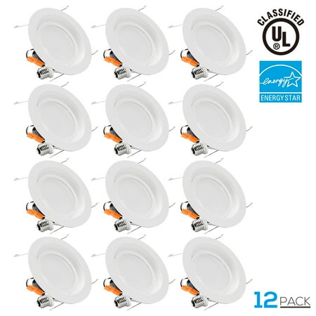12 Pack Torchstar 17w 6inch Dimmable Led Retrofit Recessed Downlight 12 Pack Torchstar 17w 6inch Dimmable Led Retrofit Recessed Downlight Lutron Caseta Dimmer Compatible Energy Star Ul Classified 5000k Daylight 1200lm