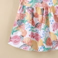 thumbnail image 3 of Ulanda Girls Summer Dress Crew Neck Cute Graphic Sleeveless Tank Maxi Dress Casual Light Comfortable Smocked Beach Vacation (Pink, 3-4 Years), 3 of 4