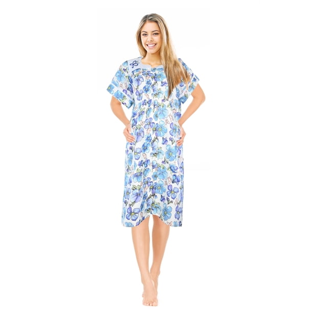 women's dusters house dresses COSUNIONY for Women Cotton Short Sleeve House Coat Buttons Down Robe with Pockets (Apricot Yellow, Small… at Amazon Clothing store Our Flattering Float Caftan Dress offers the ultimate in comfort Snap Front Women's Plus Size