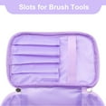 thumbnail image 6 of Makeup Bag Cosmetic Bag Organizer 2PACK Small Makeup Pouch for Purse for Women Girls Gift (Purple + Leopard), 6 of 10