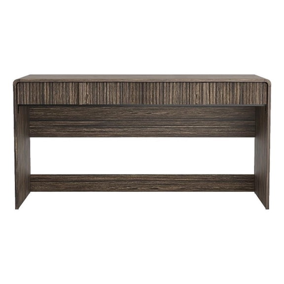 Novara Contemporary 60" Writing Desk in Jacobean Walnut (2-Drawer)