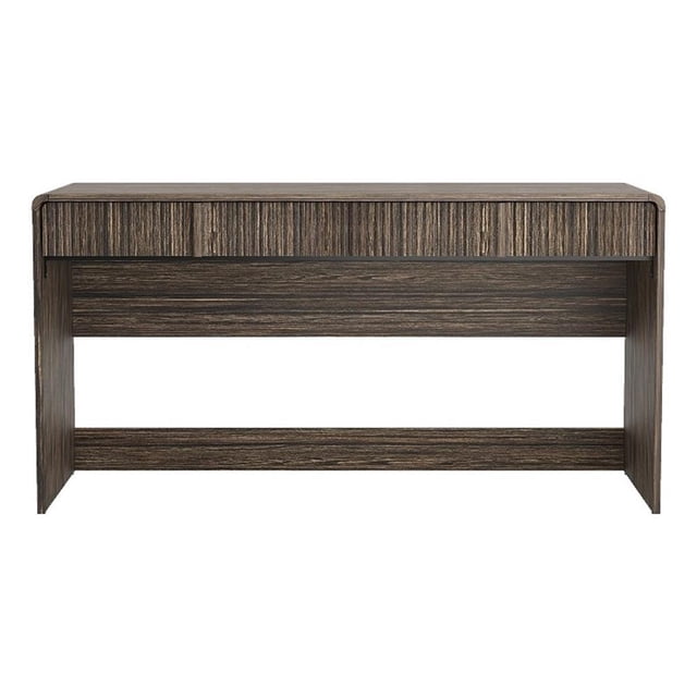 Novara Contemporary 60" Writing Desk in Jacobean Walnut (2-Drawer)