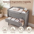 thumbnail image 5 of ELLEGHT 3-Drawer Dresser Changer, Changing Table, Nursery Dresser with Safety Belt, Guardrails & Changing Top for Baby Nursery in Gray, 5 of 8