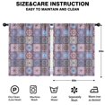 thumbnail image 2 of Blackout Kids Curtains,Purple Ethnic Geometric Patchwork Pattern Childrens Insulated Curtains Set Of 2,Bedroom Essentials,Toddler Room Decor 52x63in(132x160cm), 2 of 5