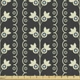thumbnail image 1 of Floral Fabric by the Yard Upholstery, Pale Blue Spring Flowers with Leaves on Branches Vertical Wavy Pattern, Decorative Fabric for DIY and Home Accents, 10 Yards, Black Pale Blue Cream by Ambesonne, 1 of 4