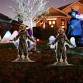 thumbnail image 4 of 5ft Scary Scarecrow Decor | Outdoor Halloween Yard Prop | Glow-in-the-Dark Eyes | Haunted House Decoration | Weatherproof Horror Display, 4 of 9