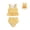 1Pc-Yellow Stripes, variant on Baby Girls Summer Swimsuit Sleeveless Bowknot Striped Swimwear Toddler Two-Piece Bikini Set Beach Suit 1-4Y