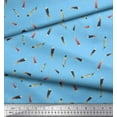 thumbnail image 2 of Soimoi Cotton Poplin Fabric Colorful Feather Printed Craft Fabric by The Yard 42 Inch Wide, 2 of 5