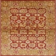 thumbnail image 1 of Ahgly Company Machine Washable Indoor Square Industrial Modern Orange Area Rugs, 5' Square, 1 of 7