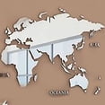 thumbnail image 2 of Acrylic Wall Stickers 3D World Map Wall Mirror Sticker for Office Study Living Room Bedroom Silver, 2 of 8