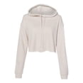 thumbnail image 1 of Bella Plus Canvas B53105053 Womens Cropped Fleece Hoodie, Heather Dust - Small, 1 of 2