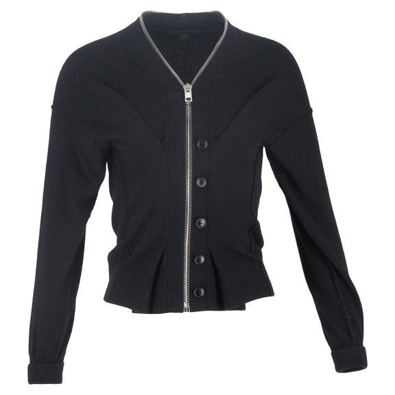 Pre-Owned Alexander Wang Zipped Cardigan in Black Wool