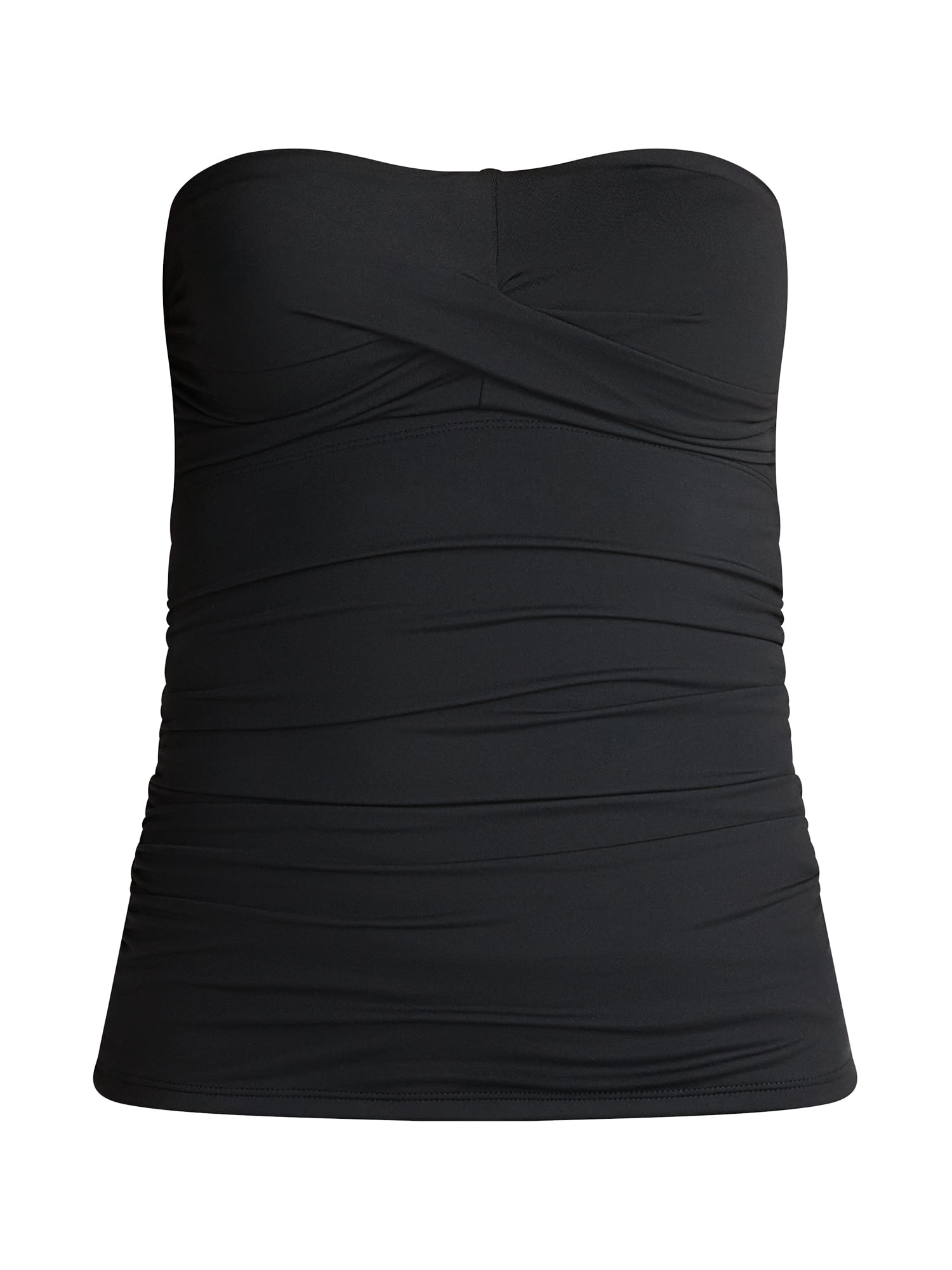 Time and Tru Women's and Women's Plus Twist Bandeau Tankini Top, Sizes XS-2X