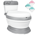 thumbnail image 1 of Baño Entrenador para Niños con Asiento Acolchado Antideslizante Diseño Realista - Gris, 1 of 6