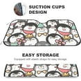 thumbnail image 3 of GZHJMY Car Front Windshield Sunshade UV Heat Protection, Foldable Auto Windshield Sun Visor for Sedan SUV Texture Fashion Print, Car Sunscreen Blocks UV Rays Heat 51x27.5inch Keep Vehicle Cool, 3 of 5