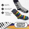 thumbnail image 5 of Foozys Men’s Crew Socks | Fun Fancy Piano Keys Themed Fashion Novelty Socks | 2 Pairs Included in Two Colors, 5 of 5