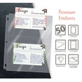 thumbnail image 2 of Recipe Card Protective Sheets for 4" x 6" Cards, Letter Size 8.5" x 11" 2-Up Sheets, 50 Pack, Heavyweight, Diamond Clear, Fits Standard 3 Ring Binder, by Better Kitchen Products, Holds 200 Total Cards, 2 of 5