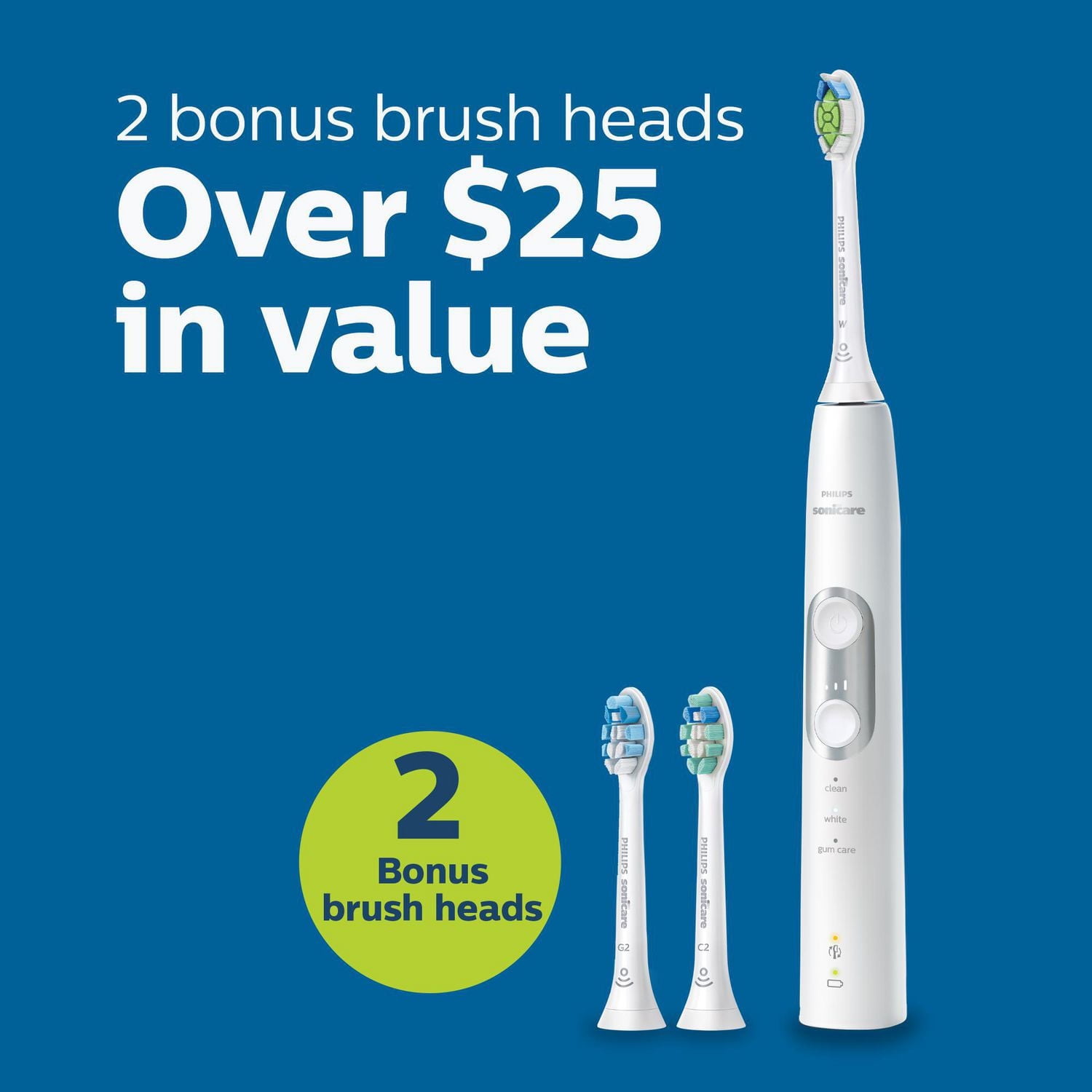 Philips Sonicare ProtectiveClean 6300 Whitening & Plaque Rechargeable Electric Toothbrush & Travel Case, HX6463/50, White
