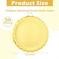 thumbnail image 2 of NOGIS 20 Pcs Yellow Scalloped Paper Plates with Gold Foil Bulk 9 Inch Disposable Paper Party Plates Decorative Paper Dinner Plates Dessert Cake Baby Shower Birthday Wedding Party Supplies, 2 of 7