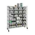 thumbnail image 6 of Seville Classics Extra-Wide 7-Tier NSF 21-Bin Rack, 48" W x 14" D x 56" H, Gray, 6 of 16