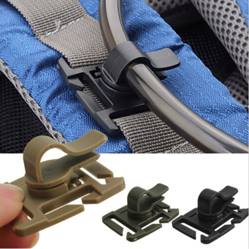 2 Pcs Hydration Water Bladder Trap Strap Clips Hydro Link Molle Drink Tube ao 