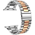 thumbnail image 4 of Fitlink Stainless Steel Metal Band for Apple Watch 45/44/42/41/40/38mm, Apple Watch Band Bracelet for Apple Watch Series 7 Apple Watch Series 6 Apple Watch Series 5/4/3/2/1(Silver/Rose-38mm/40mm), 4 of 7