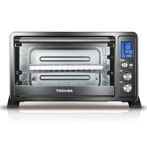 Toshiba AC25CEWCHBS Digital Convection Toaster Oven, Black Stainless