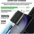 thumbnail image 2 of Motorola Moto G 5G 2022 Fast Charger 25W PD Wall Charger with 6FT USB C Cable - Black,66W PD – Black, 6ft USB-C Cable, for Moto G 5G 2022, 2 of 7