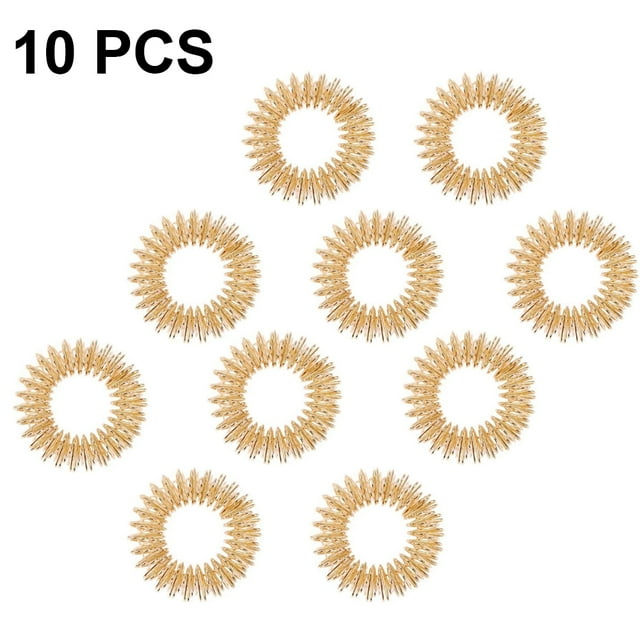 10 Pcs Anneaux de Doigt - Mini Anneaux de Décompression à Ressort pour Enfants et Adultes