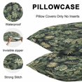 thumbnail image 5 of Throw Pillow Covers 24x24 Inch Set of 2, Palm Tree Leaves Waterproof Outdoor Pillow Covers, Summer Tropical Green Botanical Decorative Cushion Pillowcases for Couch, Sofa, Bed, Garden, Patio, 5 of 9