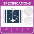 thumbnail image 3 of Erosebridal Anchor Placemats Set of 4 12"x18",Nautical Theme Table Mats for Dining Table Set of 4,Stripes Decor, 3 of 4