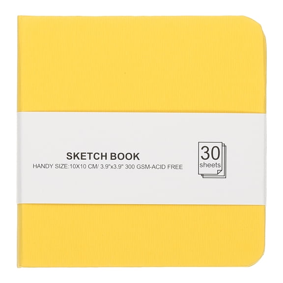 Uxcell 30 Sheet 300GSM/140lb Watercolor Sketchbook, Yellow