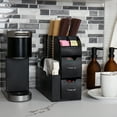 thumbnail image 3 of Mind Reader Cup and Condiment Station, Countertop Organizer, Coffee Bar, Plastic, 2-Pack, Black, 3 of 9